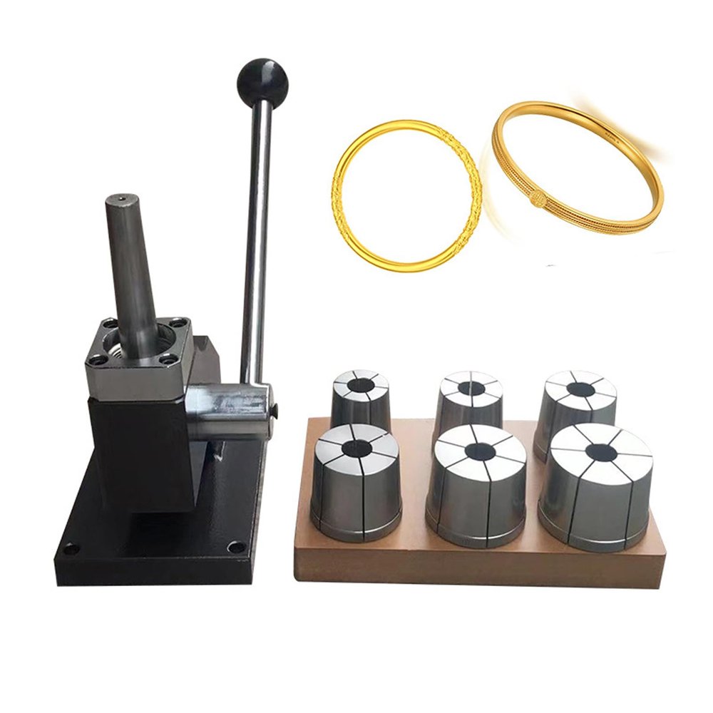 Professional Bangle Bracelets Stretcher Enlarger,Jewelry Making Tool with 6 Round Dies,Bracelet Enlarger Stretcher,for Bracelet Molding and Repair