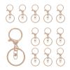 uxcell 12Pcs Metal Lobster Claw Clasps with Swivel Clasps Clips Flat Split Ring for DIY Craft (Khaki) view 1