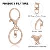 uxcell 12Pcs Metal Lobster Claw Clasps with Swivel Clasps Clips Flat Split Ring for DIY Craft (Khaki) view 3