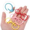 uxcell 12Pcs Metal Lobster Claw Clasps with Swivel Clasps Clips Flat Split Ring for DIY Craft (Khaki) view 4