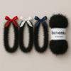 Eyelash Fun Fur Yarn 100 Gram (3.53 Ounces) 175 Yards (160 Meters) (Black - 5 Skeins) view 4