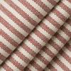 Red Eco Friendly Made in America Small Scale Stripe Woven Pattern Upholstery Fabric by The Yard - SKU: Lino Crimson view 1