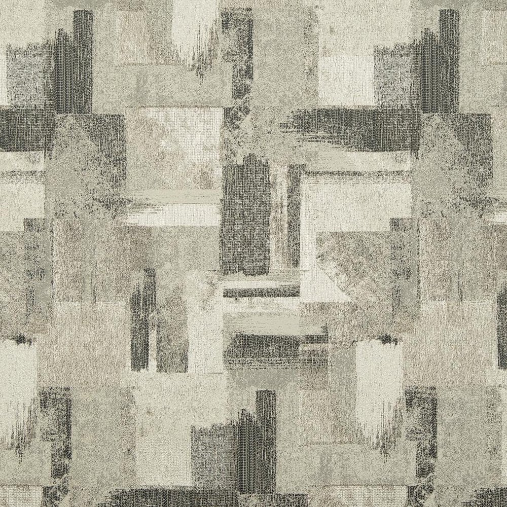 Grey Abstract Woven Pattern Upholstery Fabric by The Yard - SKU: Scooter Smoke