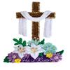 MerryStockings Mantel Series He is Risen Easter Cross Felt Kit DIY Christian Craft with Pre-Stamped Felt, Sequins, Beads & Instructions Handmade Easter Dcor Made in USA view 1