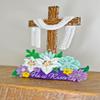 MerryStockings Mantel Series He is Risen Easter Cross Felt Kit DIY Christian Craft with Pre-Stamped Felt, Sequins, Beads & Instructions Handmade Easter Dcor Made in USA view 3