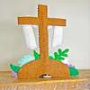 MerryStockings Mantel Series He is Risen Easter Cross Felt Kit DIY Christian Craft with Pre-Stamped Felt, Sequins, Beads & Instructions Handmade Easter Dcor Made in USA view 4