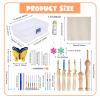 35 Pcs DIY Punch Needle Kits for Beginners with Storage Box, Complete Set for Needle Punching Embroidery Kit Big Eye Needles Punch Crochet Kit Festival Gift and Decoration view 3