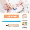 35 Pcs DIY Punch Needle Kits for Beginners with Storage Box, Complete Set for Needle Punching Embroidery Kit Big Eye Needles Punch Crochet Kit Festival Gift and Decoration view 4