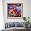 Funchey Stamped Cross Stitch Kits, DIY Cross Stitch Pattern for Adults Beginners Needlepoint Kits Embroidery Kit Arts and Crafts 11CT-Colorful Flowers 18x18 inch view 2