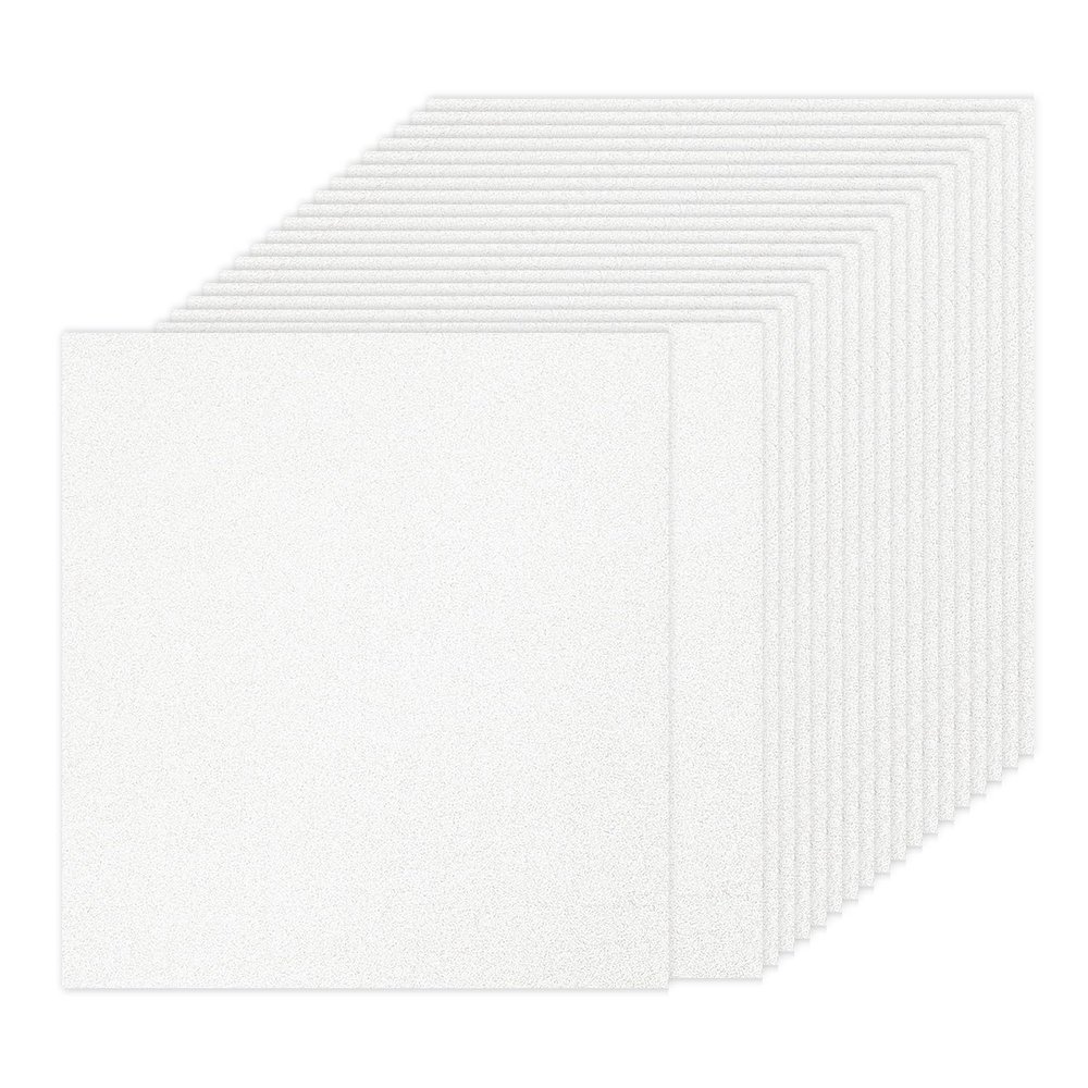 PATIKIL 20Sheets White Glitter Cardstock Paper, 12 x 12 in 250gsm Square Premium Sparkly Paper Craft Cardstock Paper for Scrapbook Card Making DIY Art Projects Wedding Party