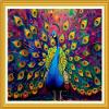 Funchey Stamped Cross Stitch Kits, DIY Cross Stitch Pattern for Adults Beginners Needlepoint Kits Embroidery Kit Arts and Crafts 11CT-Colorful Peacock 16x20 inch view 1