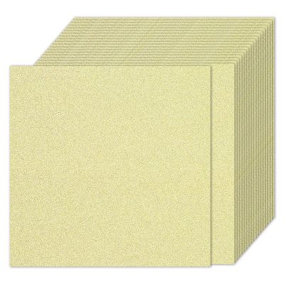 PATIKIL 40Sheets Light Gold Glitter Cardstock Paper, 12 x 12 in 250gsm Square Premium Sparkly Paper Craft Cardstock Paper for Scrapbook Card Making DIY Art Projects Wedding Party
