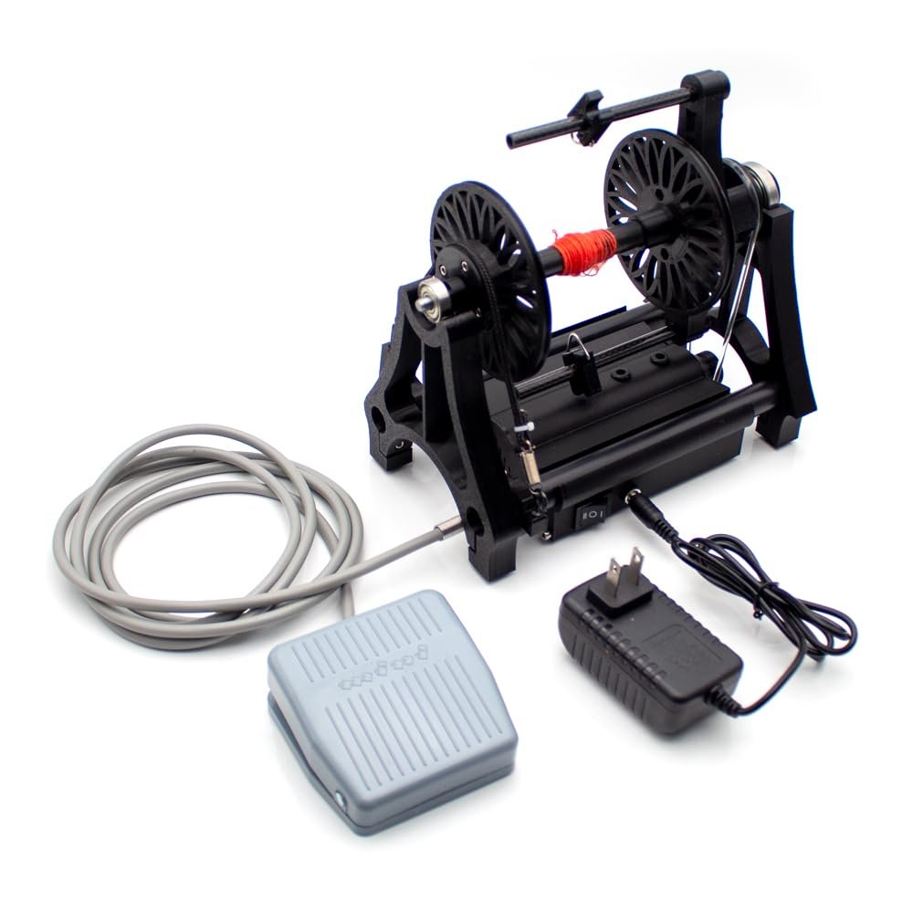 Electric Household Mini Spinning Wheel Wool Spinning Fibre Spinning Wheel with Pedal AC100-240V