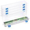 Tioncy 4 Blue Fabric Strip Case Jelly Cotton Fabric Patchwork Roll Storage Case Bulletin Board Border Bolt Storage Sewing Cloth Box for 2.5 in Cloth Strips Art Craft Organizer (13 x 3 x 1.4 in) view 1