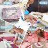 Tioncy 4 Blue Fabric Strip Case Jelly Cotton Fabric Patchwork Roll Storage Case Bulletin Board Border Bolt Storage Sewing Cloth Box for 2.5 in Cloth Strips Art Craft Organizer (13 x 3 x 1.4 in) view 4
