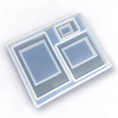 Neko Deco Craft Shop Card Polaroid Shaker Silicone Mold for Resin Crafting, Clay, Arts and Crafts, Clear Glossy Shiny Mold (Polaroid Palette), TCSM-7