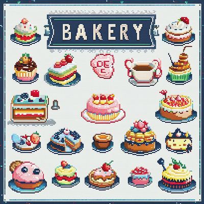 Many Colorful Cake Dessert Bakery DIY 11CT Stamped Cross Stitch Kits for Beginners Easy Needlepoint Embroidery Counted Cross Stitch Art Craft for Wall Decoration 20x20inch(2)