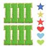Rebower Chenille Letter Patches, Iron on Letters Patches Alphabet I with Hot Melt adhesive (with Heart Patches, Star Patches), [for Clothing Shoes Hats Backpacks] - 3 Inch/Green / 8Pcs view 1