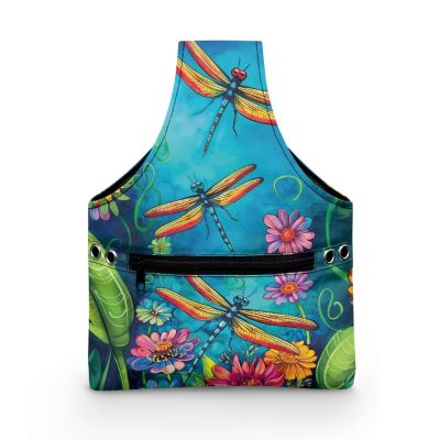 Viewamoon Sewing Kit - Blue Dragonfly Floral Pattern Sewing Storage Case - Portable Travel Accessory - DIY Lover, Mom Gift - Size S 7.9 x 10.2 Inch