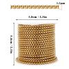 33FT 18K Gold PVD Plated Rolo Box Chains Roll, 2.5mm Gold Stainless Steel Round Rolo Box Chain Spool Bulk for DIY Jewelry Making Necklace Bracelet view 3