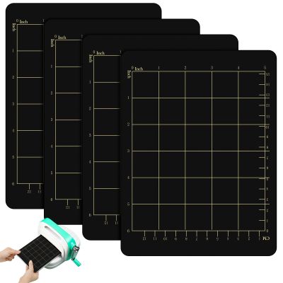 Copkim 4 Pcs 5.87'' x 7.75" Magnetic Cutting Pads for Die Cutting Machine Accessories with Card Size Black Embossing Machine Mats for Die Cutter