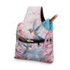 Viewamoon Sewing Yarn Storage Organizer Pink Cherry Blossom Hummingbirds Aesthetic Birds Pattern Sewing Kit Organizer Case 7.9 x 10.2 x 1.8 Inch view 2