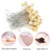 Wool Daubers, Paint Daubers 100PCS Leather Wool Soft and Delicate Texture with a Metal Ring, Wool Daubers for Leather Dye for Leather Dyeing Leather Edge Liquid Sealing view 2