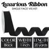 MEEDEE Black Velvet Ribbon 1 Inch Single Face Nylon Velvet Ribbon 2 Rolls 20 Yards Black Ribbons for Christmas Tree, Gift Wrappig, Rustic Wreath, Velvet Bow Making, Floral Bouquets, Home Decor view 2