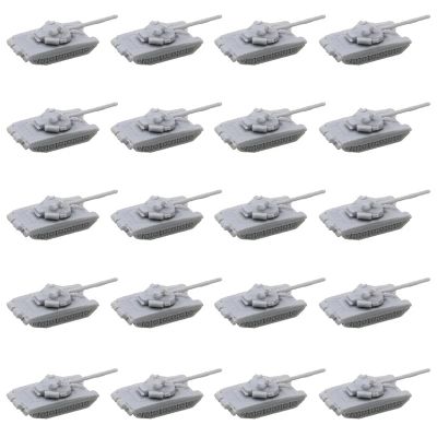 20PCS T-72B Main Battle Tank Military Model 1/2000 1/700 1/400 1/350 Scale Resin Tanks DIY Model Military Series for DIY Scene Construction(1/700 (15mm))
