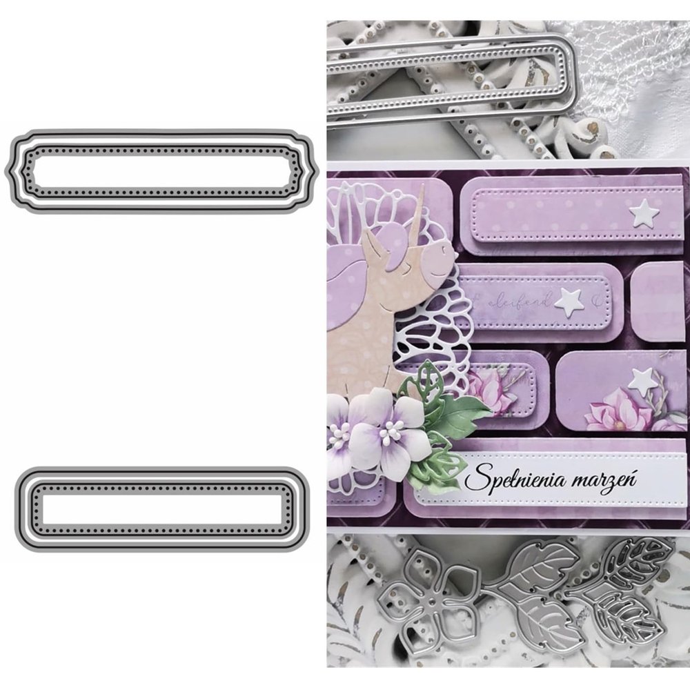 DzIxY Polka Dot Border Metal Cutting Dies for Card Making Kit Embossing Paper Die Cuts Set Scrapbook Stencils Supplies Machine Templates