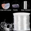 0.6mm Dia Crystal Beading Cords Clear Fishing Line Non-Elastic Nylon Thread for Christmas Ornaments Jewelry Making Craft Fishing - 15M 2 Rolls view 2