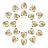 uxcell 20Pcs Heart Sew on Rhinestone, 12x12mm Heart Crystal Glass Rhinestones Metal Flat Back Gems with Silver Prongs Setting for Crafts, DIY Jewelry, Clothes (Golden Champagne) view 1