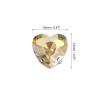 uxcell 20Pcs Heart Sew on Rhinestone, 12x12mm Heart Crystal Glass Rhinestones Metal Flat Back Gems with Silver Prongs Setting for Crafts, DIY Jewelry, Clothes (Golden Champagne) view 2