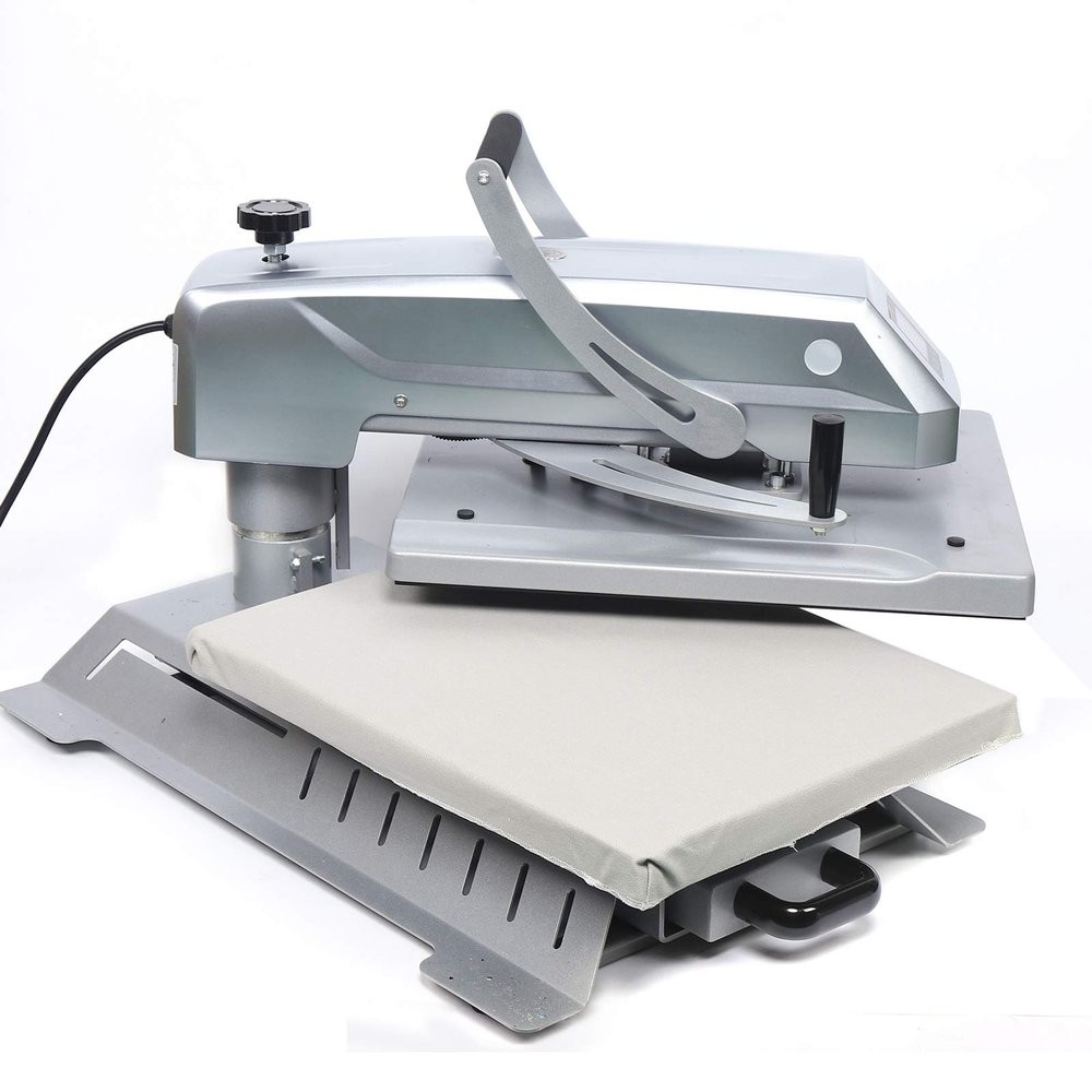 T-Shirt Heat Press Transfer Machine, 16"x20" 1600W 110V Magnetic semi-Automatic Heat Press Machine Slide Out Vertical Version Heat Printing Presses Transfer Machine for Mug, Hat Plate (Silver)