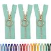 #5 Gold Metal Zipper - 50+ Colors - 3 PCS - (4-14 inches) Sizes - Luxury Lightweight Handcraft Metal Zippers Gold Teeth for Purses Bags Pockets Shoes Sewing & Crafts DIY view 1