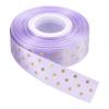 MECCANIXITY Grosgrain Ribbons 25 Yards 1 Inch Light Purple with Gold Dots Ribbon Bow Decoration for Crafts Gift Wrapping Wedding DIY Handmade view 1
