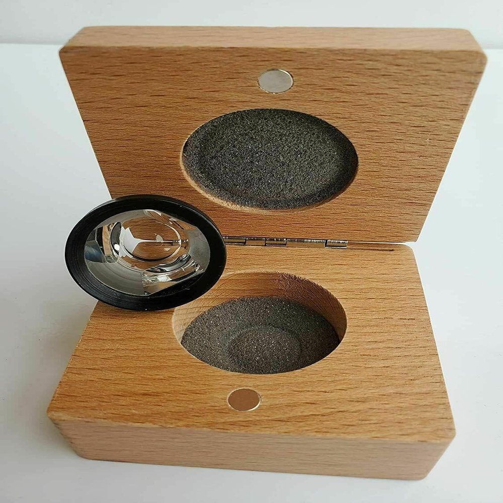 KASHSURG 3 Mirror Gonioscope Lens Aspheric Lens with Manual and Wooden Box