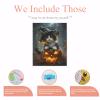 IMLQJES 5D Halloween Diamond Painting Kit for Adults - Forest Cat Pumpkin - DIY Diamond Round Diamond Art Kit - Halloween for Home Wall Decor 16x20 Inch view 4