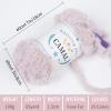CAMAL Soft Faux Fur Yarn for Crocheting Blanket, 65 Yards Chunky Eyelash Yarn for Knitting Hats, 100 Grams Fuzzy Velvet Crochet Thread for Dolls, Earmuffs, Bags (Light Green) view 2