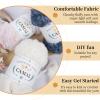 CAMAL Soft Faux Fur Yarn for Crocheting Blanket, 65 Yards Chunky Eyelash Yarn for Knitting Hats, 100 Grams Fuzzy Velvet Crochet Thread for Dolls, Earmuffs, Bags (Light Green) view 4