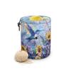 Sellikakes Hummingbird Sunflower Oil Painting Small Yarn Storage Bag, Mini Knitting Bag Drum Case for Carry Yarn Balls, Crochet Kits, Knitting Supplies and Sewing Accessories view 1