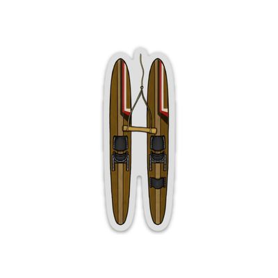 Vintage Water Skis - Sticker