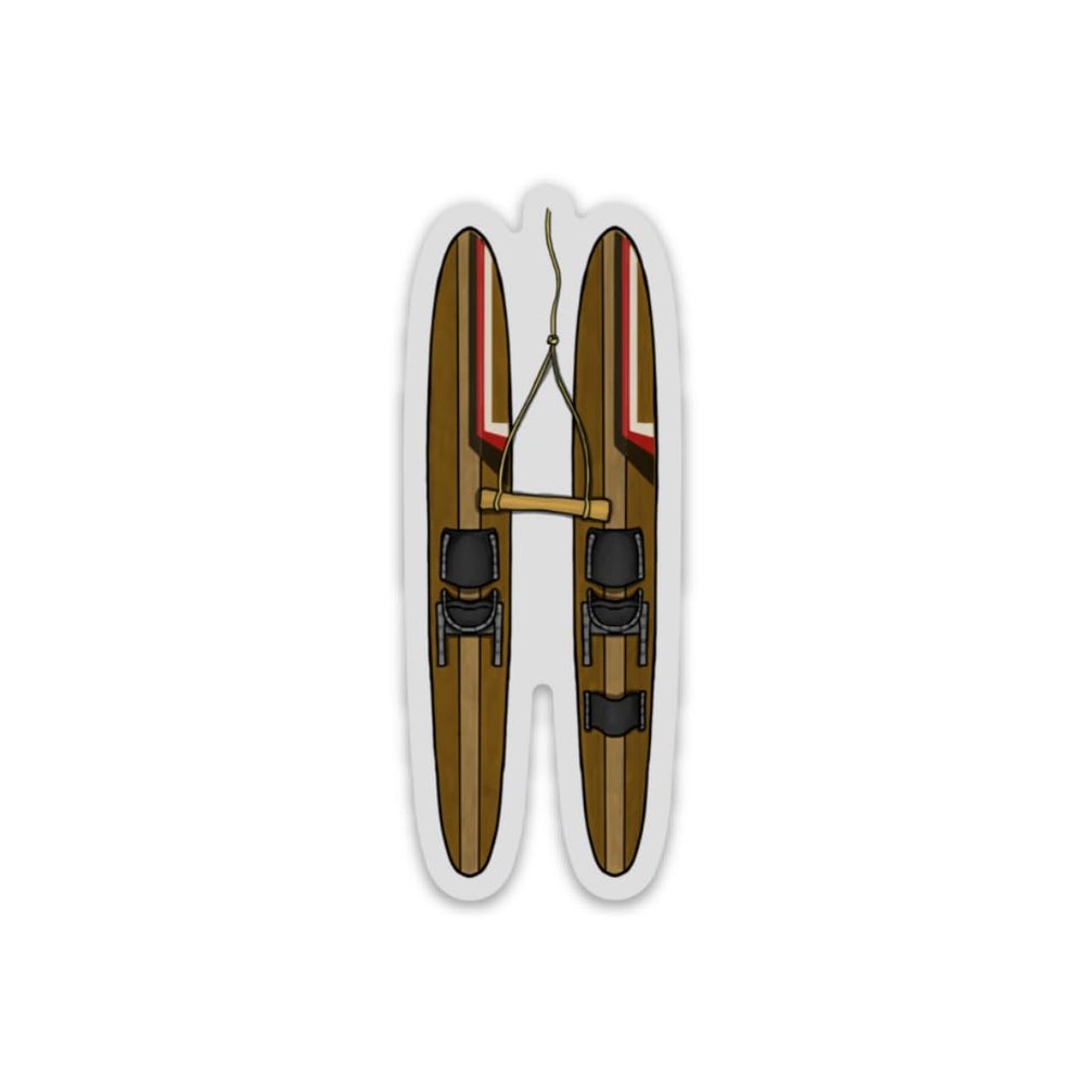 Vintage Water Skis - Sticker