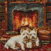 West Highland White Terrier DIY 11CT Stamped Cross Stitch Kits for Beginners Easy Needlepoint Embroidery Counted Cross Stitch Art Craft for Wall Decoration 20x20inch(7) view 1