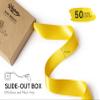 Keypan Yellow Ribbon 1-1/2 Inch x 50 Yards Double-Faced Satin Ribbons for Crafts Gift Wrapping Flower Bouquet Wedding Paper Holiday Decorating view 2