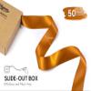 Keypan Copper Satin Ribbon 1-1/2 Inch x 50 Yards Double-Faced Polyester Ribbons for Bows Crafts Gift Wrapping Christmas Flower Bouquet Fall Wedding view 2