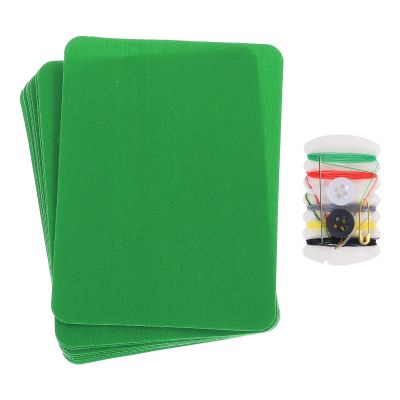 MECCANIXITY 8 Pcs Green Fabric Iron-on Patches 4.9"x3.7" for Clothes, Jeans, Bags, Sofa, Tent