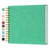 8 x 8 Inch Small DIY Scrapbook Photo Album Linen Cover 80 Blank White Pages for Memory Book Travel Wedding and Baby Shower view 1