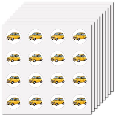 CREATCABIN Vintage Car Sticker Trendy Car Stickers Vinyl Waterproof Self-Adhesive Decals Bulk Planner Paster Decors for Laptop Flasks Water Bottle Computer Phone DIY Scrapbooking Luggage 2.5x2.5cm