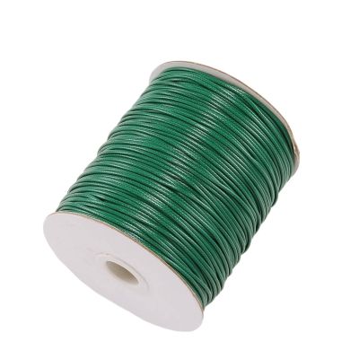 HDNSAUD Leather Cords Rope 10 Meters/Lot 0.5-2.5mm Leather Cord Round Wax Rope String for DIY Necklace Bracelet Jewelry Findings Making Accessories(Green,1.0mm)